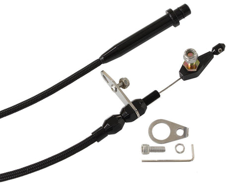 Aeroflow Kickdown Cable With Black Stainless Steel Cover & Black Ends (AF72-7007BLK) AF72-7007BLK