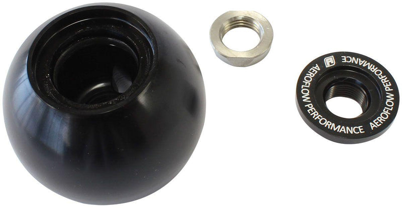 Aeroflow Bang Shift Billet Round Gear Knob with Bare Button Boss (AF72-9905BLK) AF72-9905BLK