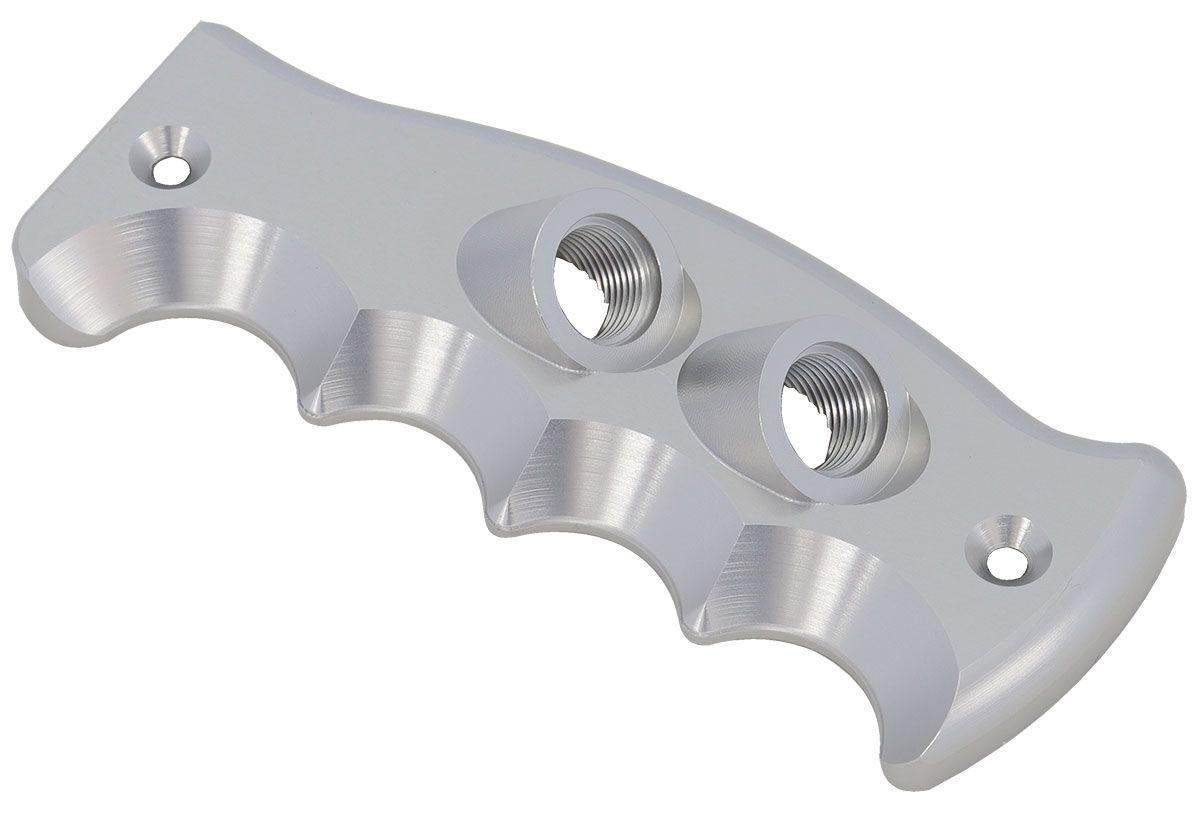 Aeroflow Pistol Grip Drivers Side Dual Button Plate, Silver (AF72-9923) AF72-9923