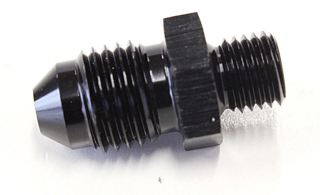 Aeroflow Metric to Male Flare Adapter M8 x 1.0mm to -4AN (AF728-04BLK) AF728-04BLK