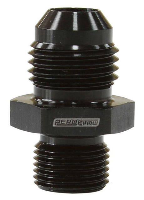 Aeroflow Metric to Male Flare Adapter M12 x 1.0mm to -6AN (AF738-06BLK) AF738-06BLK
