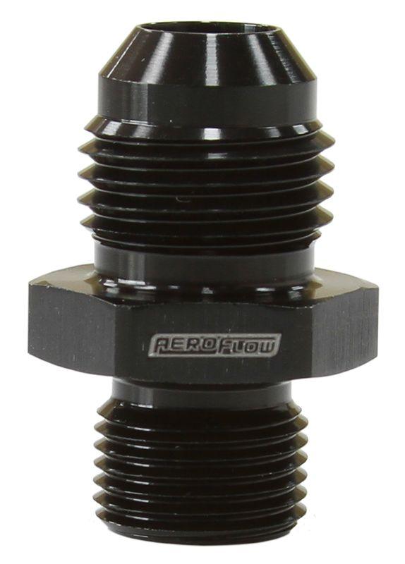 Aeroflow Metric to Male Flare Adapter M12 x 1.0mm to -6AN (AF738-06BLK) AF738-06BLK