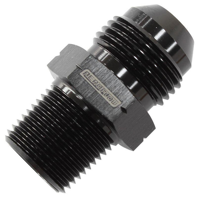 Aeroflow 1/2" BSPT to -8AN Adapter (AF758-08BLK) AF758-08BLK