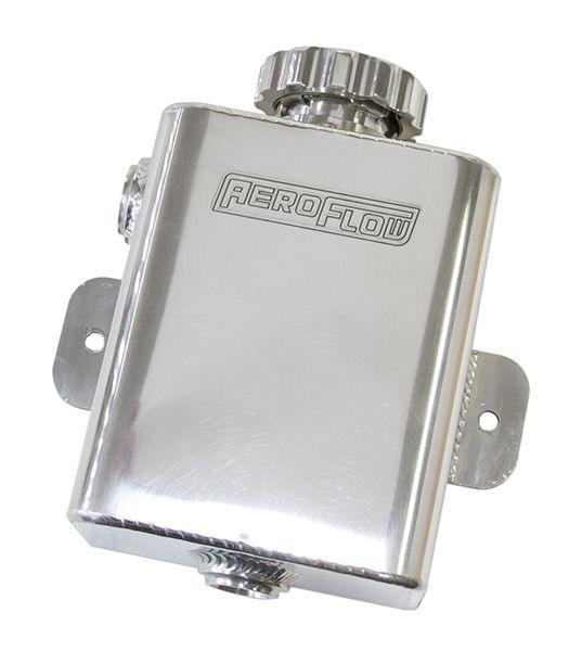 Aeroflow Fabricated Square Radiator Expansion Tank - Polished (AF77-1026) AF77-1026