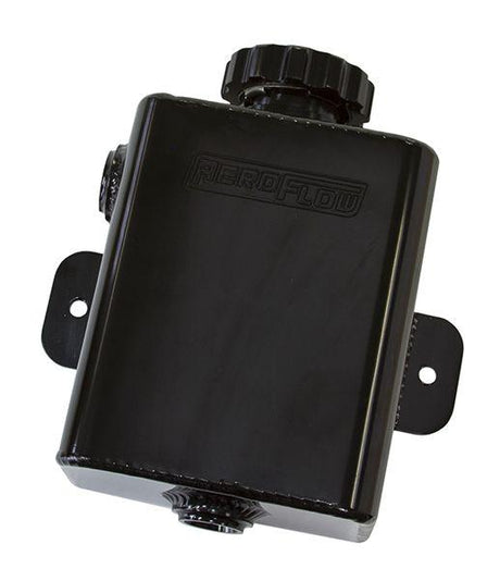 Aeroflow Fabricated Square Radiator Expansion Tank - Black (AF77-1026BLK) AF77-1026BLK