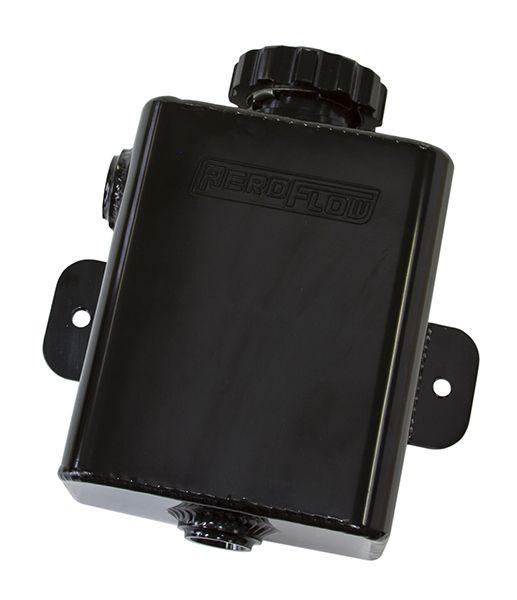 Aeroflow Fabricated Square Radiator Expansion Tank - Black (AF77-1026BLK) AF77-1026BLK