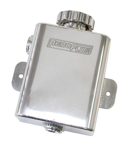 Aeroflow Fabricated Square Radiator Expansion Tank - Polished (AF77-1026)