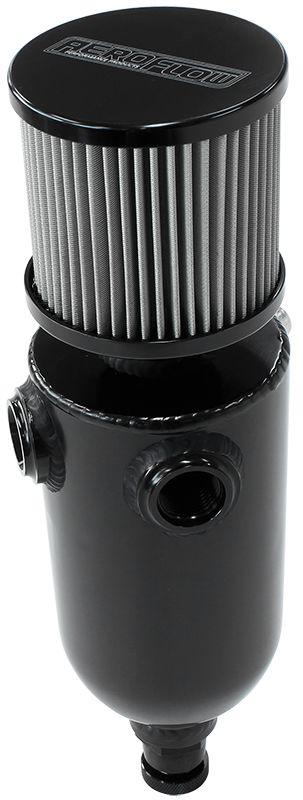 Aeroflow Universal Breather Tank - Black (AF77-1030BLK) AF77-1030BLK