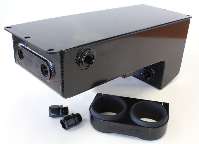 Aeroflow Dual EFI Pump Under-Car Surge Tank (AF77-1044BLK) AF77-1044BLK
