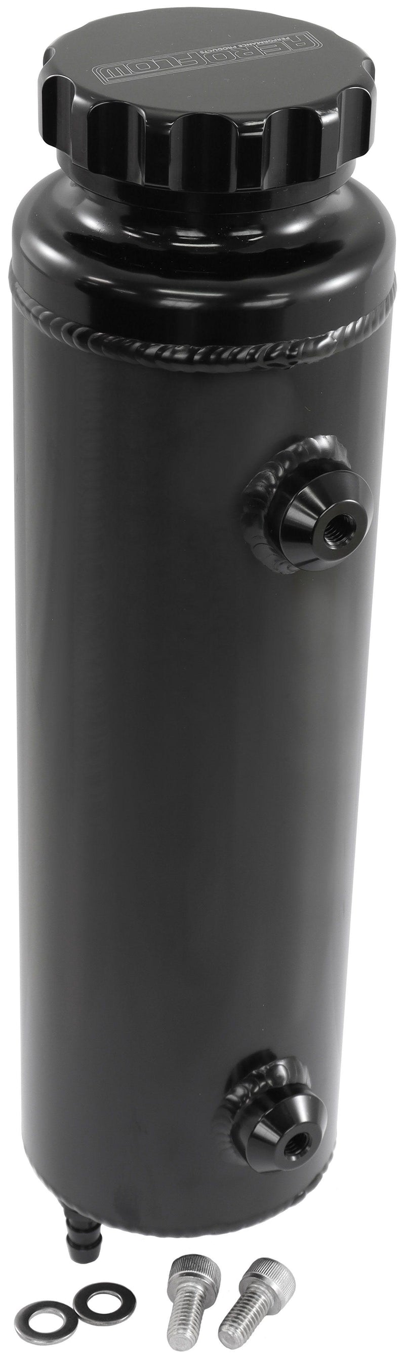 Aeroflow Universal Large Fabricated Alloy Radiator Overflow Tank - Black Finish (AF77-1115BLK) AF77-1115BLK