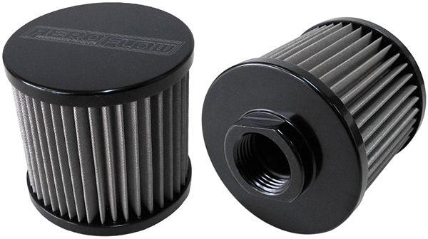 Aeroflow Stainless Steel Billet Breather with -12AN Female Thread (AF77-2001BLK)