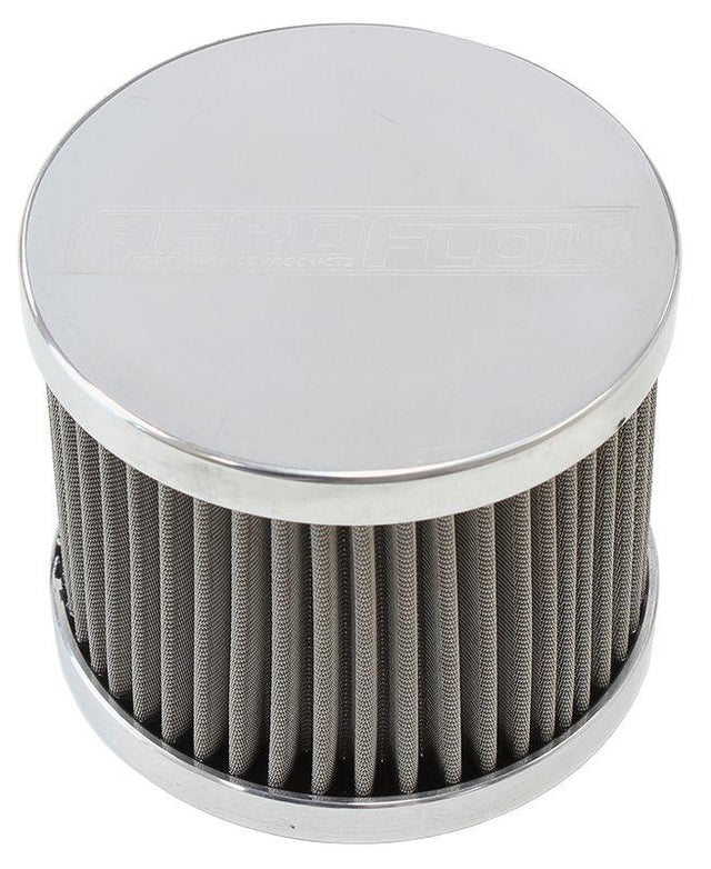 Aeroflow Stainless Steel Billet Breather with -8AN Female Thread (AF77-2002) AF77-2002