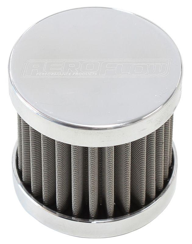 Aeroflow Stainless Steel Billet Breather with -6AN Female Thread (AF77-2003) AF77-2003