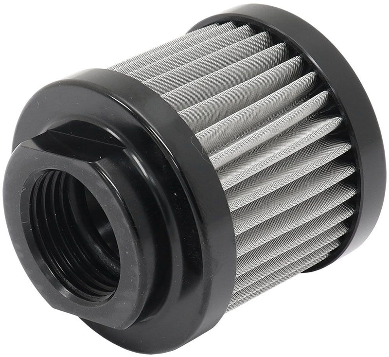 Aeroflow Stainless Steel Small Billet Breather with -10AN Female Thread (AF77-2004BLK)