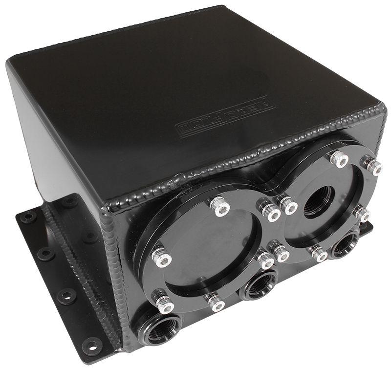 Aeroflow Dual EFI Pump Under-Car Surge Tank (AF77-4244BLK) AF77-4244BLK