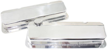 Aeroflow Ford Cleveland Fabricated Billet Valve Covers with -12ORB Breather Ports (AF77-5001-12) AF77-5001-12