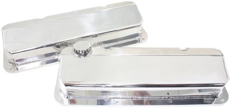 Aeroflow Ford Cleveland Fabricated Billet Valve Covers with -12ORB Breather Ports (AF77-5001-12)
