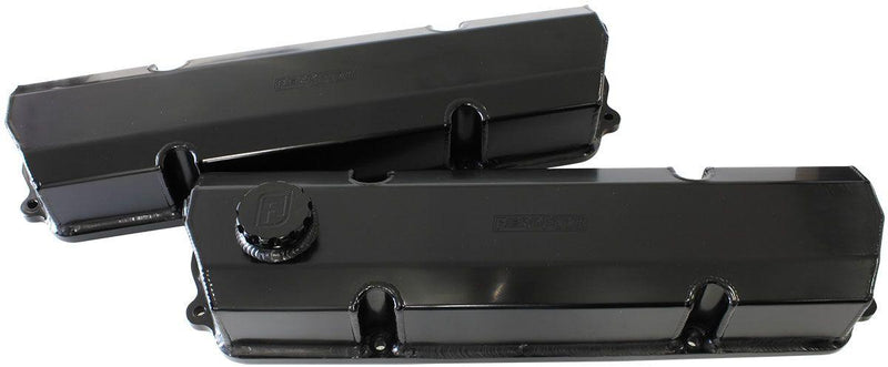 Aeroflow Early V8 Holden Series Fabricated Billet Valve Covers (AF77-5004BLK) AF77-5004BLK