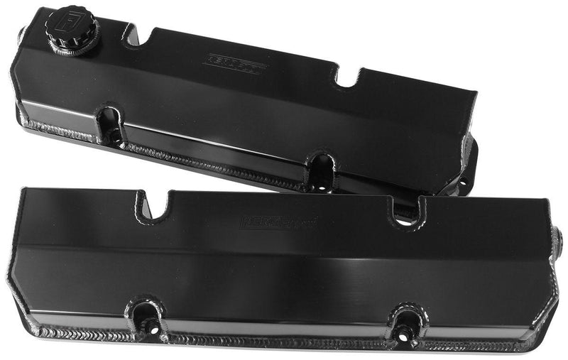 Aeroflow Late V8 Holden Series Fabricated Billet Valve Covers (AF77-5005BLK) AF77-5005BLK