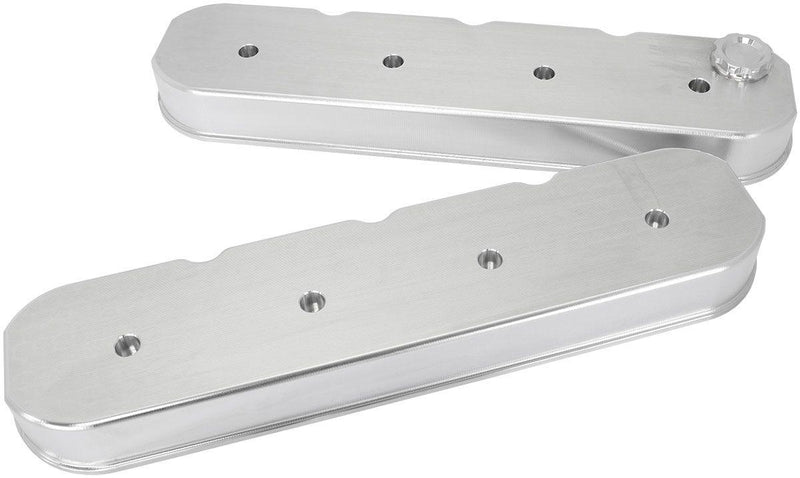 Aeroflow GM LS Billet Valve Cover Set, Raw Finish with No Logo (AF77-5011) AF77-5011