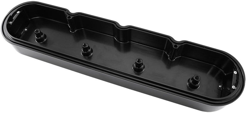 Aeroflow GM LS Billet Valve Cover Set, Black Finish with No Logo (AF77-5011BLK)