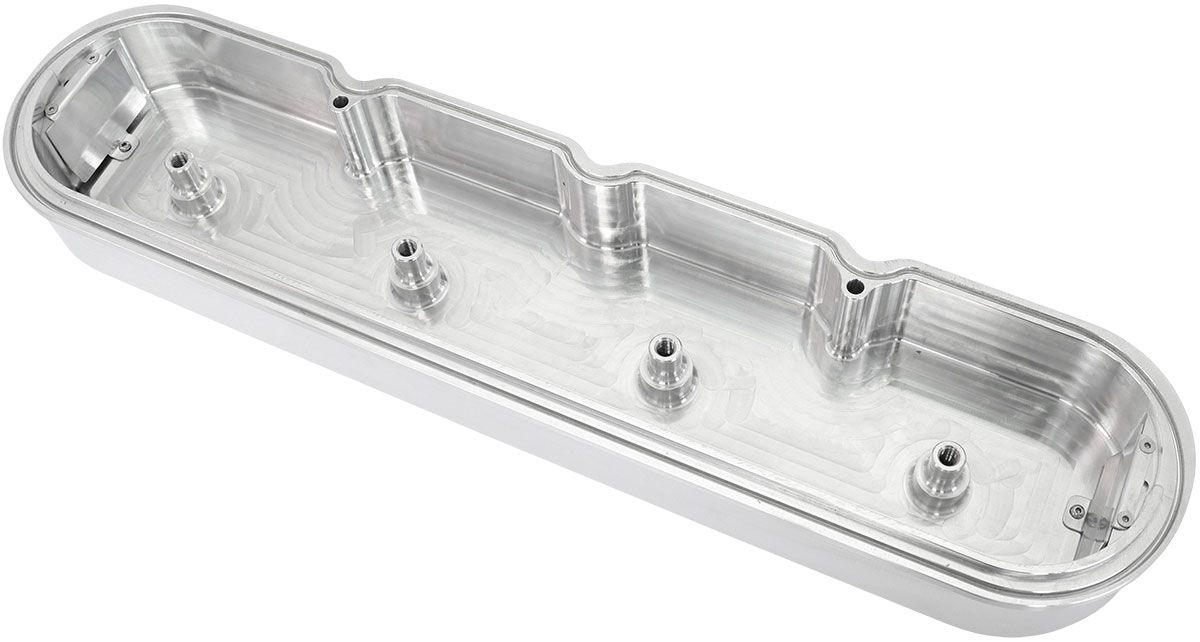 Aeroflow GM LS Billet Valve Cover Set, Raw Finish with No Logo (AF77-5011)