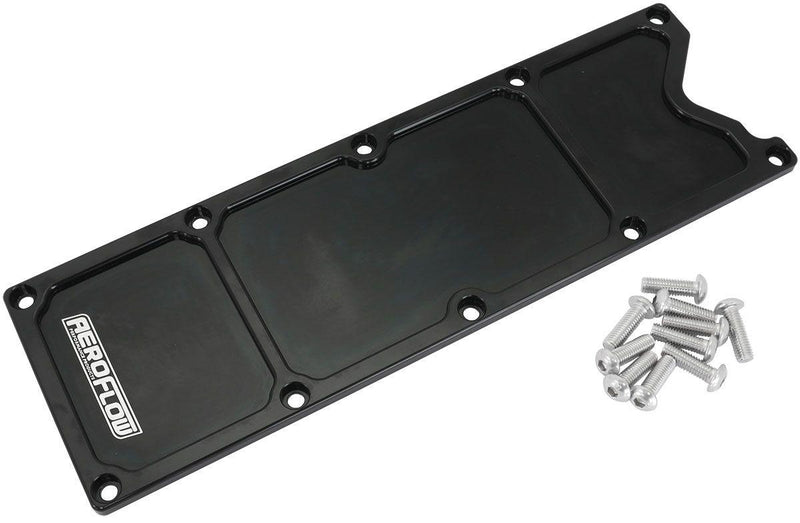 Aeroflow GM LS1 Billet Valley Plate, Black Finish (AF77-5015BLK) AF77-5015BLK