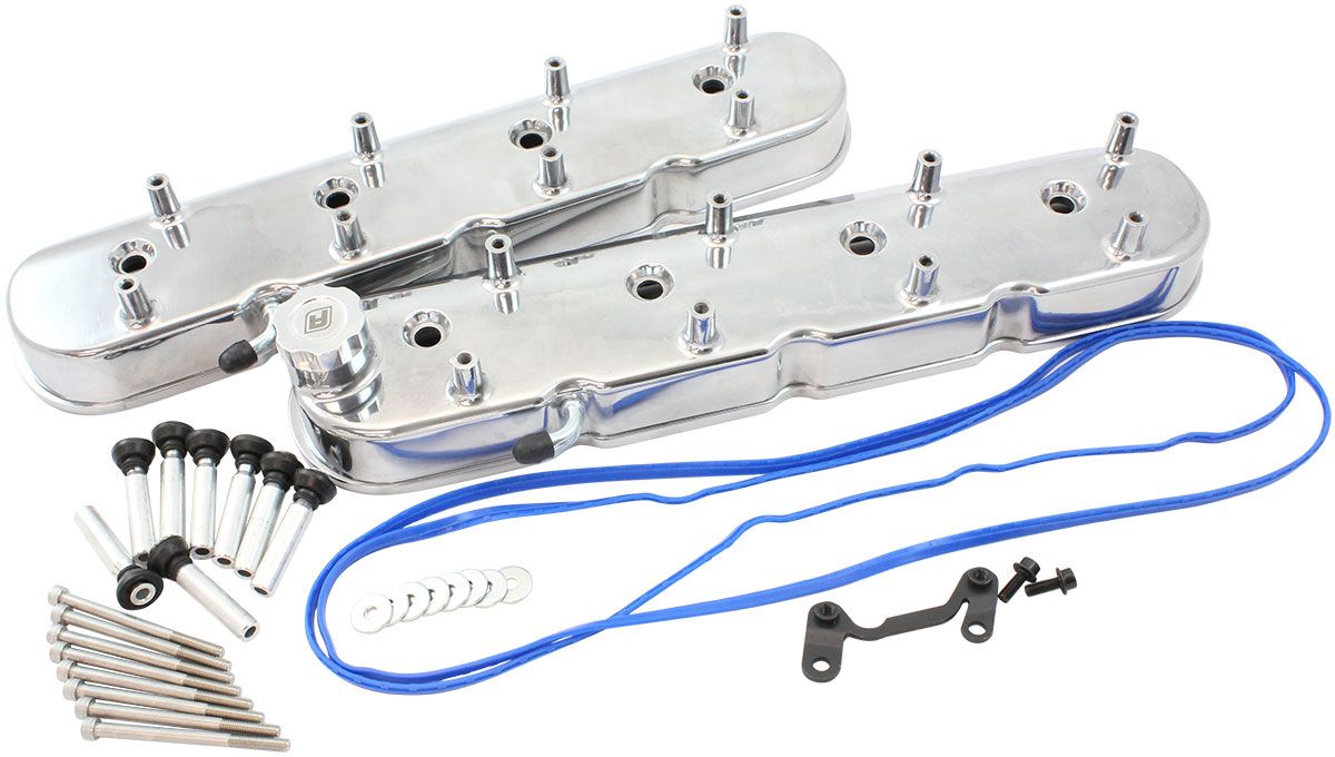 Aeroflow GM LS Factory Valve Cover Set, Tall Height, Polished Finish (AF77-5019P)