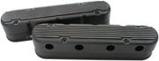 Aeroflow GM LS 2 Piece Retro Finned Valve Cover Set, Black Finish (AF77-5020BLK) AF77-5020BLK