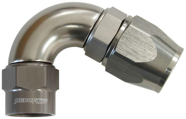 Aeroflow Kryptalon® Series Heavy Duty One Piece Swivel 120° Hose End -6AN (AF7854-06) AF7854-06