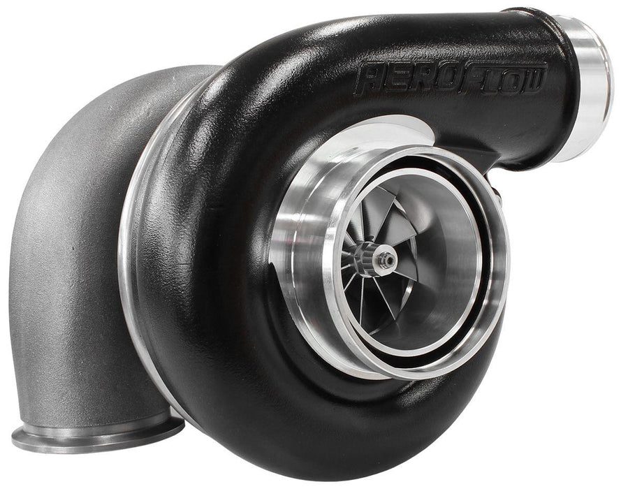 Aeroflow BOOSTED 7375 V-Band 1.28 Turbocharger 1200HP, Hi Temp Black Finish (AF8005-4009BLK)