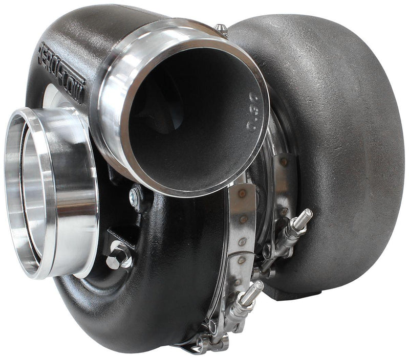 Aeroflow BOOSTED 7375 V-Band 1.28 Turbocharger 1200HP, Hi Temp Black Finish (AF8005-4009BLK)