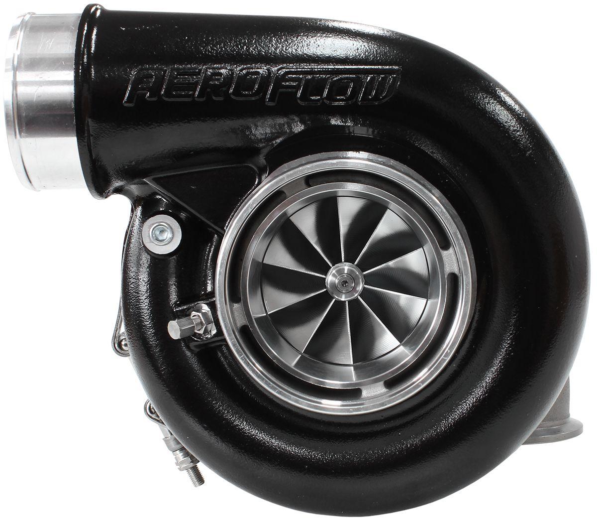 Aeroflow BOOSTED 7375 1.28 Reverse Rotation Turbocharger 1200HP, Hi Temp Black Finish (AF8005-4109BLK) AF8005-4109BLK