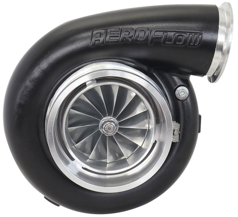 Aeroflow BOOSTED 106112 V-Band 1.25 Turbocharger 3000HP, Hi Temp Black Finish (AF8005-6025BLK)