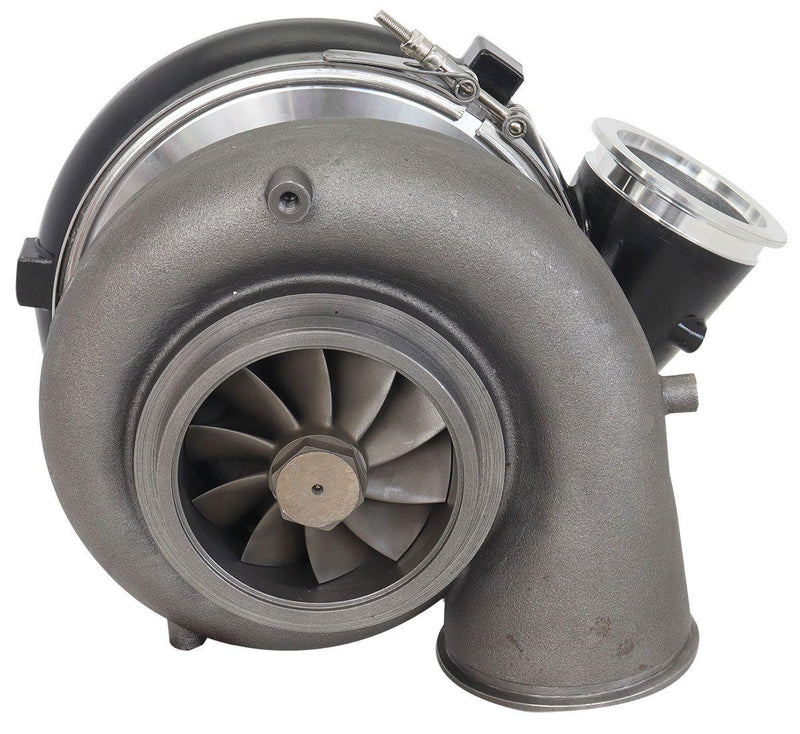 Aeroflow BOOSTED 106102 V-Band 1.22 Turbocharger 2500HP, Hi Temp Black Finish (AF8006-6023BLK)