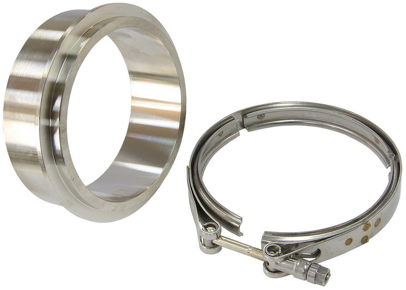 Aeroflow Boosted Turbine Outlet 5.15" O.D Stainless Steel V-Band Kit (AF8080-1008) AF8080-1008