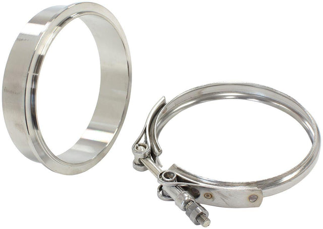 Aeroflow Boosted Turbine Outlet 4.50" O.D Stainless Steel V-Band Kit (AF8080-1012) AF8080-1012