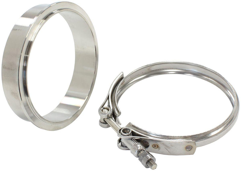 Aeroflow Boosted Turbine Outlet 4.50" O.D Stainless Steel V-Band Kit (AF8080-1012) AF8080-1012