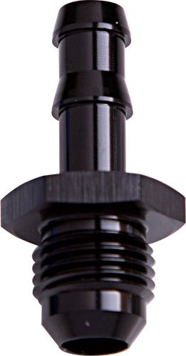 Aeroflow AN Flare to Barb Adapter -6AN to 3/8" (AF817-06BLK)