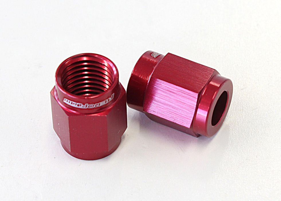 Aeroflow -3AN to 3/16" Aluminium Tube Nut - Red Finish (AF818-03R)