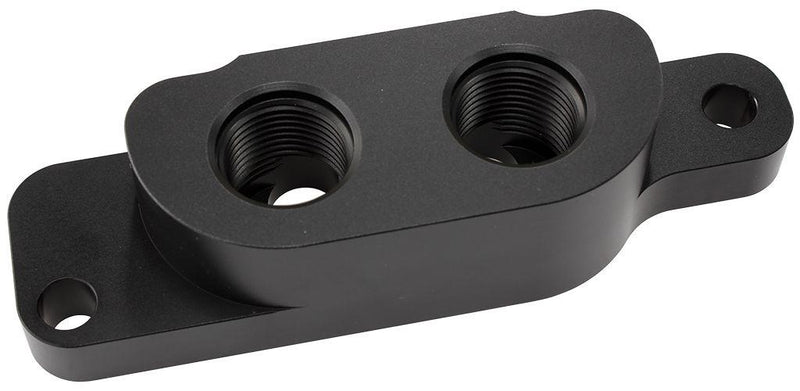 Aeroflow Oil Block Adapter with 2x Female -10ORB Ports (AF82-2013) AF82-2013