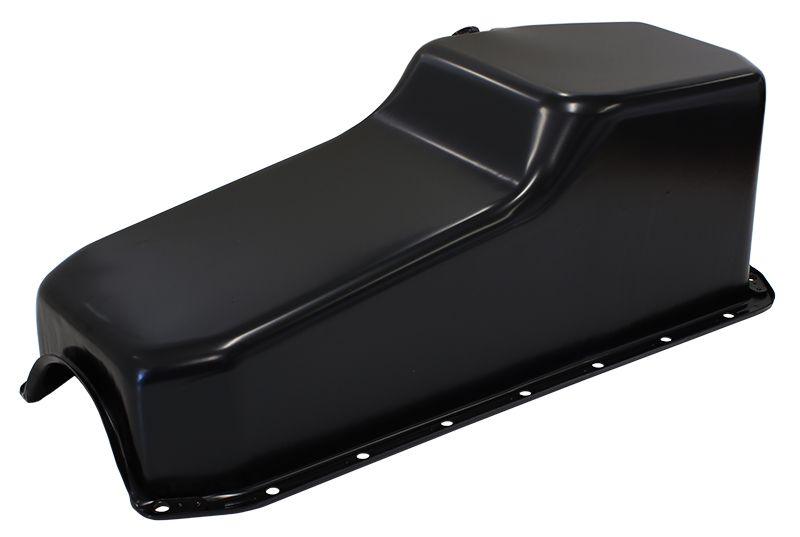 Aeroflow Chevrolet L/H Dipstick Standard Replacement Oil Pan, Black Finish (AF82-9005BLK)