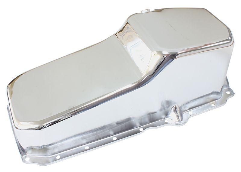 Aeroflow Chevrolet Late 1986 On Standard Replacement Oil Pan, Chrome Finish (AF82-9414C)