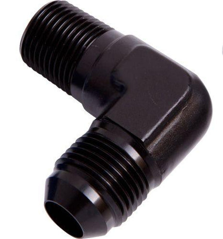 Aeroflow 90° NPT to Male Flare Adapter 1/8" to -6AN (AF822-06-02BLK) AF822-06-02BLK