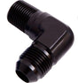 Aeroflow 90° NPT to Male Flare Adapter 1/2" to -6AN (AF822-06-08BLK) AF822-06-08BLK
