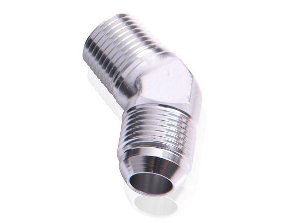 Aeroflow 45° NPT to Male Flare Adapter 1/4" to -8AN (AF823-08-04S)