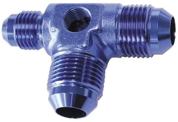 Aeroflow Flare AN Stepped Tee with 1/8" NPT Ports (AF824-06-08) AF824-06-08