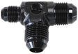 Aeroflow Flare AN Stepped Tee with 1/8" NPT Ports (AF824-06-08BLK) AF824-06-08BLK