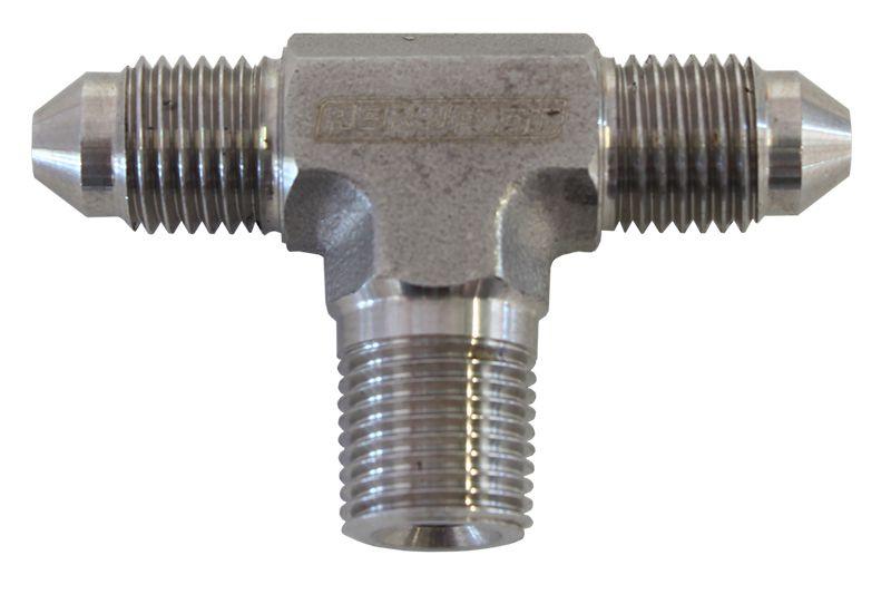 Aeroflow Tee with NPT On Side 1/8" to -3AN (AF825-03SS)