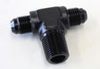 Aeroflow Tee with NPT On Side 3/8" to -6AN (AF825-06-06BLK) AF825-06-06BLK
